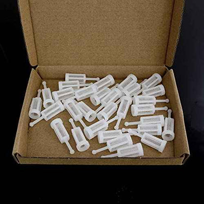 RLECS 30pcs Universal Spray Gun Filters Disposable HVLP Gravity Feed Paint Strainers Fine Mesh, White