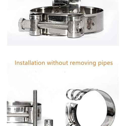 T-Bolt Hose Clamps, Adjust Tube Clamps 23-25mm 304 Stainless Steel Heavy Duty Pipe Tube Clamps (4 Pcs)