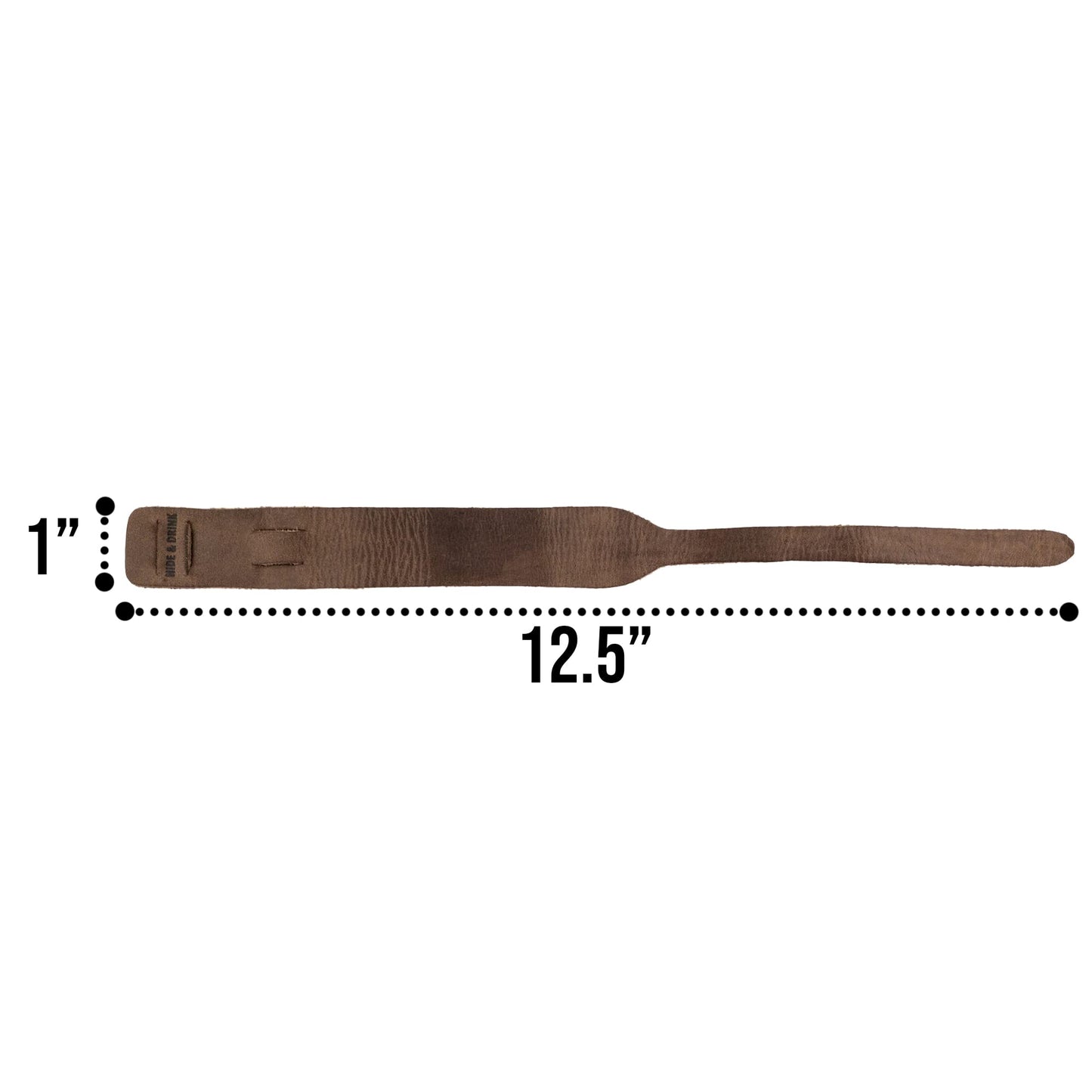 Hide & Drink, Bracelet Handmade from Full Grain Leather, Fashionable, Adjustable Wristband, Stylish Cuff (Bourbon Brown)