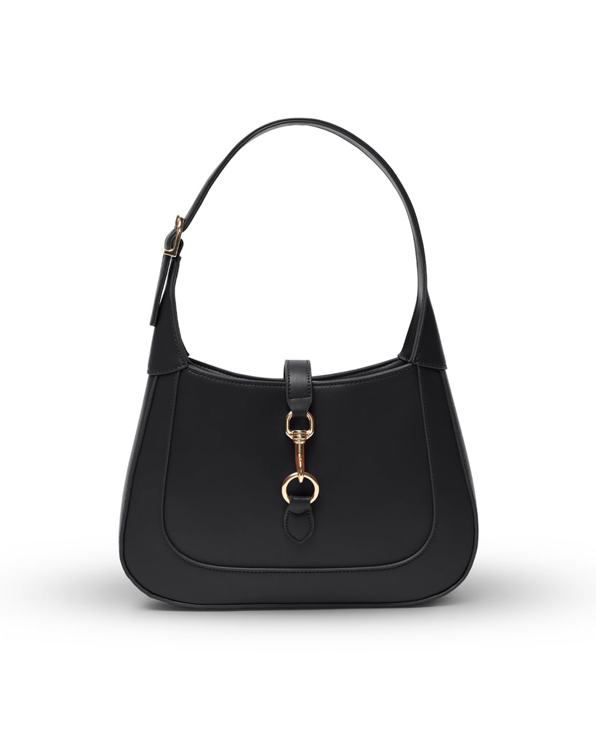 Apryl Shoulder Bag for Women - Small Shoulder Purses - Black Purse - Cute Trendy Handbags - Adjustable Strap Vegan Leather