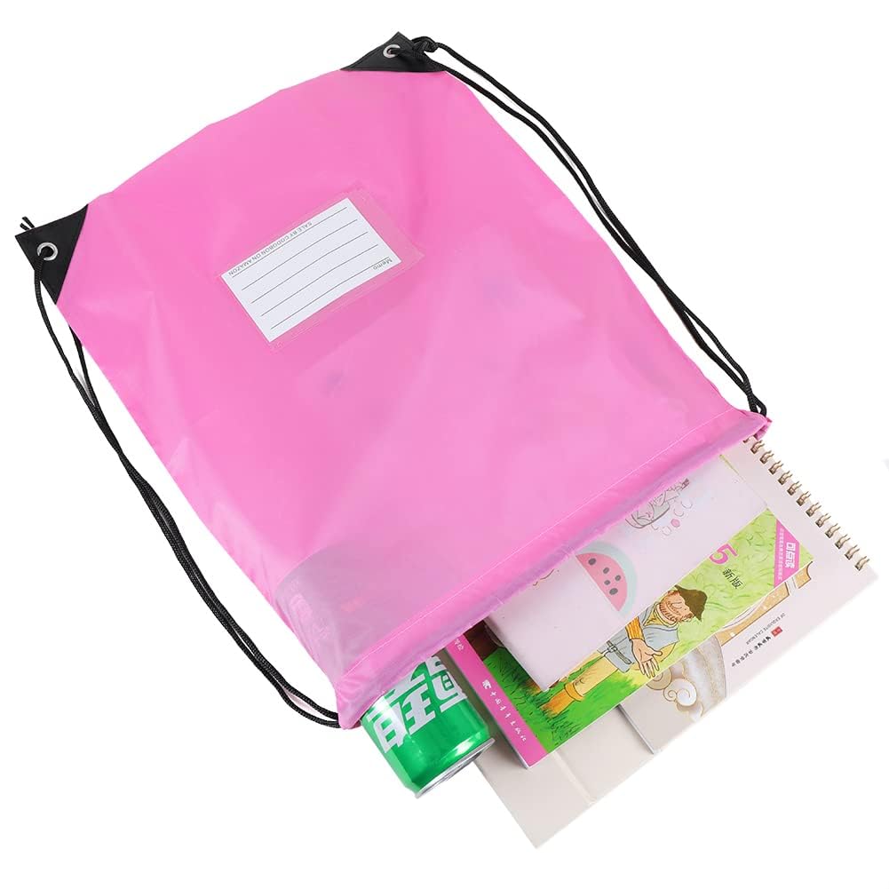 30 Pack Drawstring Bags,Bulk Draw String Backpack, Gym Sports Cinch Bag Sackpack for Women Men, Pink