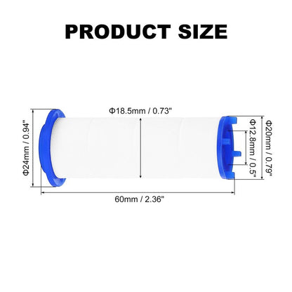 uxcell 12 Pcs Shower Head Filter 2.4 Inch PP Cotton Filter Cartridge Replacement High-Pressure Handheld Fan Shower Jet Sets