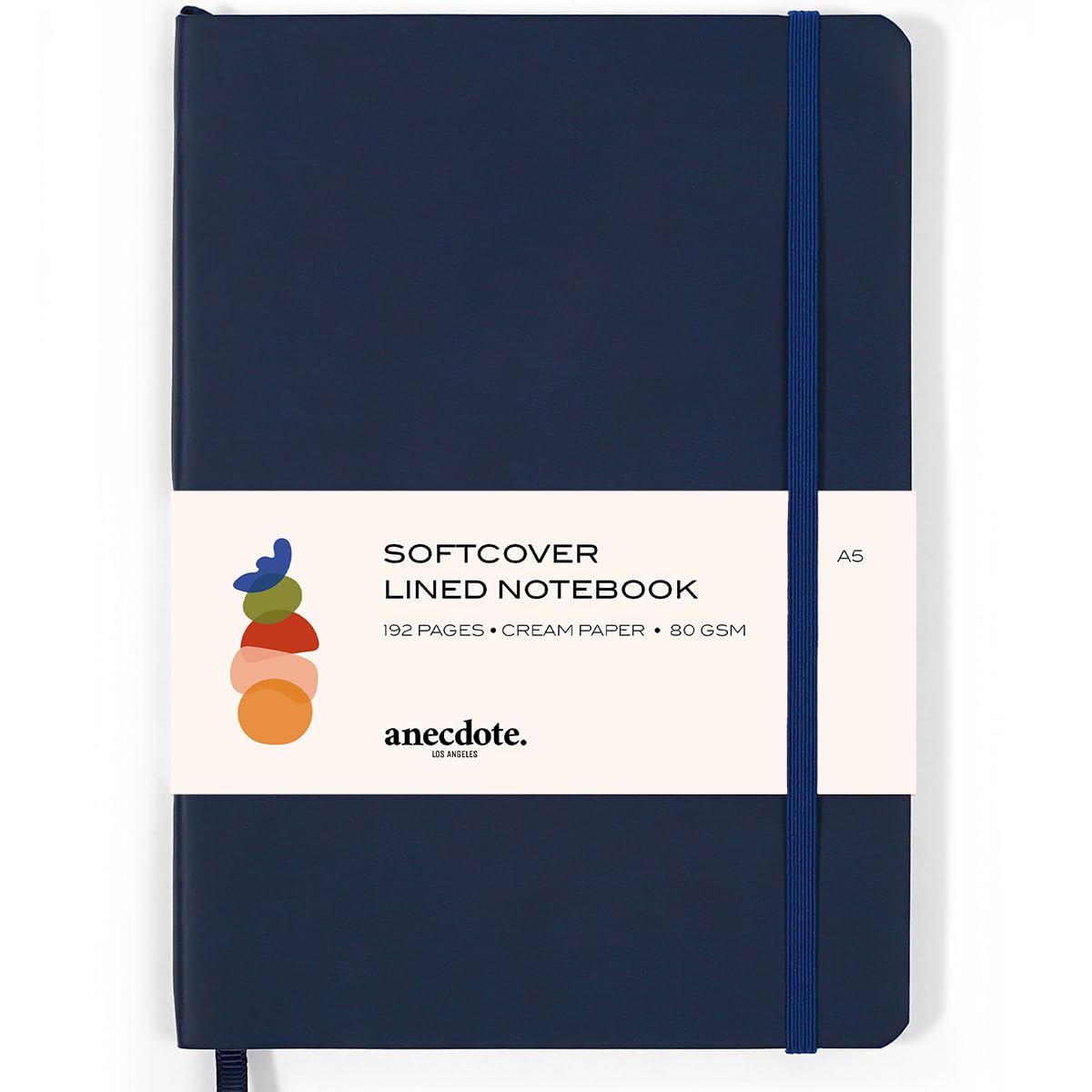 Softcover Ruled Journal with Thick 80 gsm Lined Cream Paper A5 size (8.3 inches x 5.4 inches) - Daily Writing Notebook for Travel, School and Office Use - Diary for Women and Men - Midnight Blue