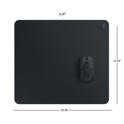 Razer Atlas Tempered Glass Gaming Mouse Mat: Ultra-Smooth Micro-Etched Surface - Dirt and Scratch-Resistant - Anti-Slip Base - Quiet Mouse Movements - Black