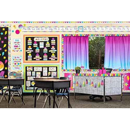 Teacher Created Resources Aqua and Lime Color Wash Straight Border Trim