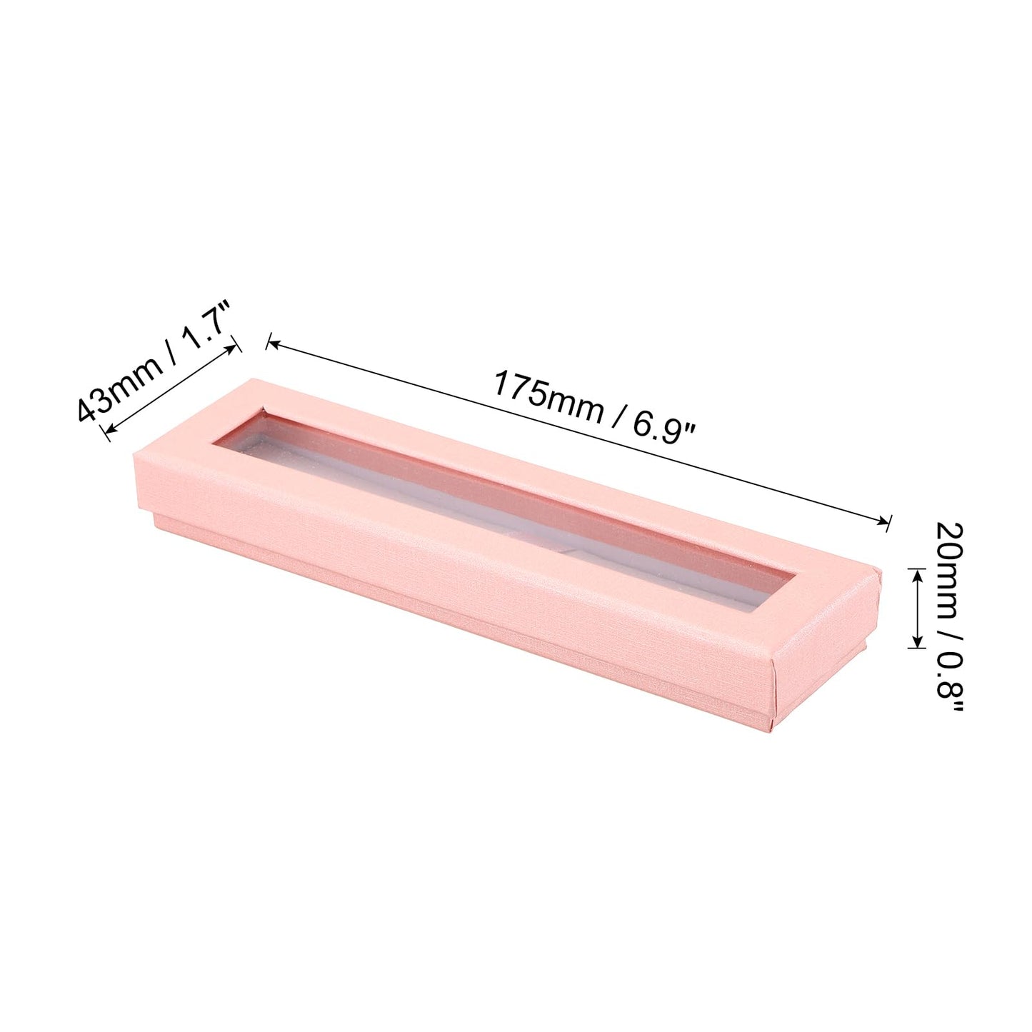 PATIKIL Pen Gift Box, 12 Pack Empty Pen Case Cardboard Case with Clear Window Pen Presentation Display Box for Pencil Ballpoint Jewelry Business Office, Pink
