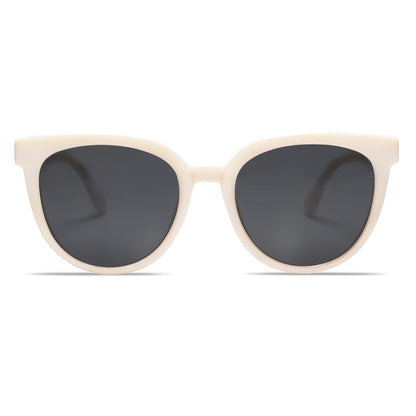 SOJOS Trendy Cat Eye Round Polarized Sunglasses for Women Fashion UV Protection Sunnies Sunglasses SJ2175
