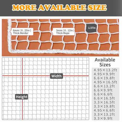 Balcony Netting for Pets£¬Apartment£¬Stair£¬Trampoline£¬Playground£¬Child Safety Rope Net£¬Driveway Net for Kids Safety£¬Baseball Softball Net Sports Netting (3.3ft¡¿9.9ft, White)