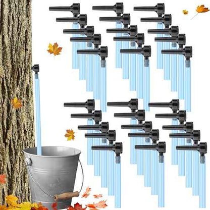 Maple Syrup Tapping Kit, Upgrade Maple Taps Set Include (30) Maple Syrup Taps, 66 -Ft Food Grade Tubing, 1 Drill Bit, Maple Tree Tapping Kit for Experts or Beginners (30 SET)