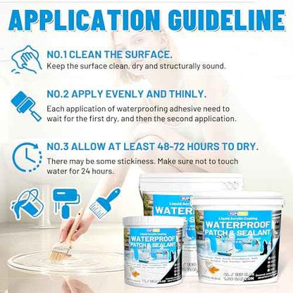 Waterproof Sealant, Liquid Transparent Waterproof Coating Repairing Anti-Leakage Agent, Invisible Water Proof Adhesive Indoor and Outdoor Water-Based Waterproofing Glue 4L