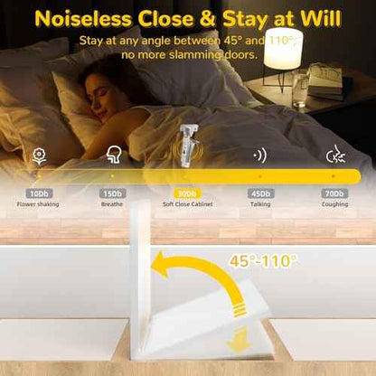 Onemake 8 Pack 110¡Æ Face Frame Inset Cabinet Hinges, Soft Closing 3D Adjustment, Clip On Plate, Smooth Slow Close Concealed Hidden Replacement, Easy Installation, Insert Hardware for Kitchen Cupborad