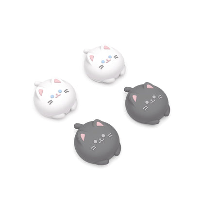 PlayVital Cute Thumb Grip Caps for ps5/4 Controller, Silicone Analog Stick Cover for Xbox Series X/S, Thumbstick Caps for Switch Pro Controller - Cutie Kitty