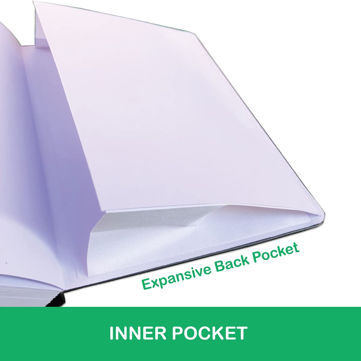 BUKE Dotted Notebook Journal 180GSM Bamboo Thick White Paper 160 Pages 5 * 5MM Dot Grid, Lay Flat Binding,Colored Silver Edges, Bookmarks and Expandable Back Pocket (BKP-5)