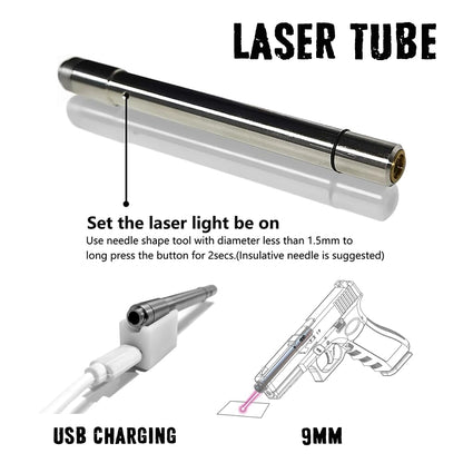 Dry Fire Laser Training System, Laser Target with 9mm Laser Tube for Dry Fire Shooting, Laser Firearm Training System for Competitions
