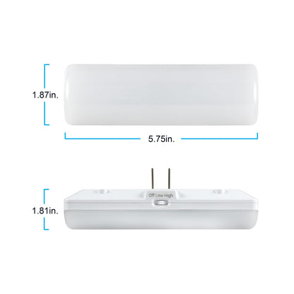 GE Ultrabrite LED Light Bar Night Lights Plug Into Wall Room Decor Ambient Lighting Dusk to Dawn Sensor Bright Nightlight, White, 100 Lumens, 2 Pack