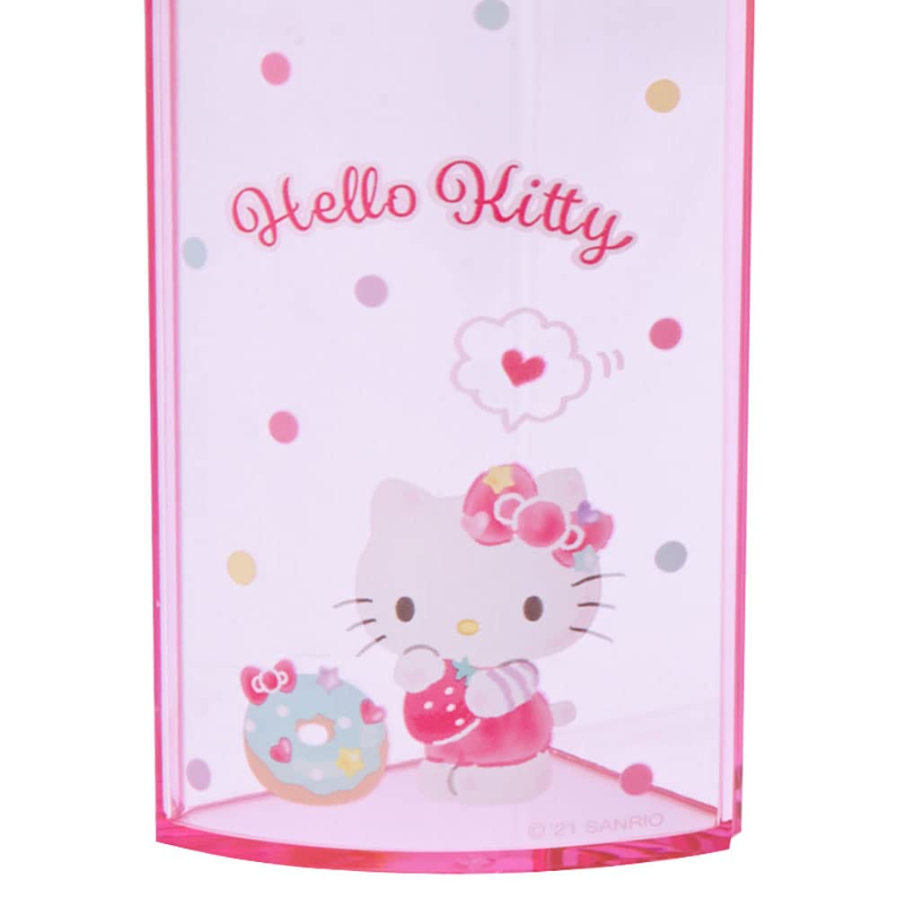 Sanrio 213110 Pink Plastic Hello Kitty Kitty Pen Stand 360 Degree Rotating Pen Stand Pen Holder Cosmetic Makeup Brush Tulle Pet Character