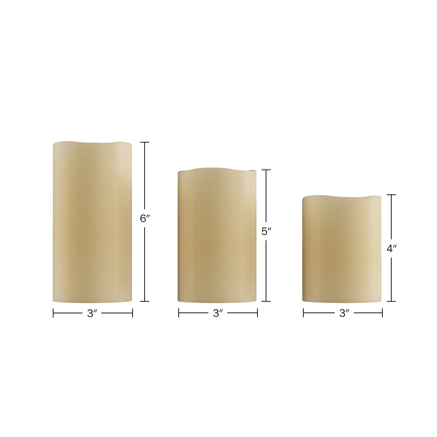 Lavish Home Flameless LED Candles – 6-Piece Remote Controlled Flameless Candle Set for Home, Wedding, Bridal Shower, and Christmas Decor