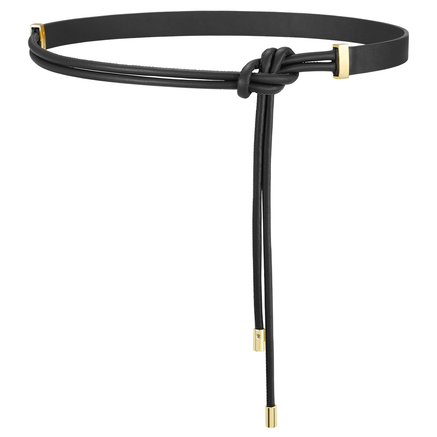 SUOSDEY Women Leather Knotted Thin Waist Belt for Dresses Jeans Pants Ladies Waist Rope Belts,Width 0.75"