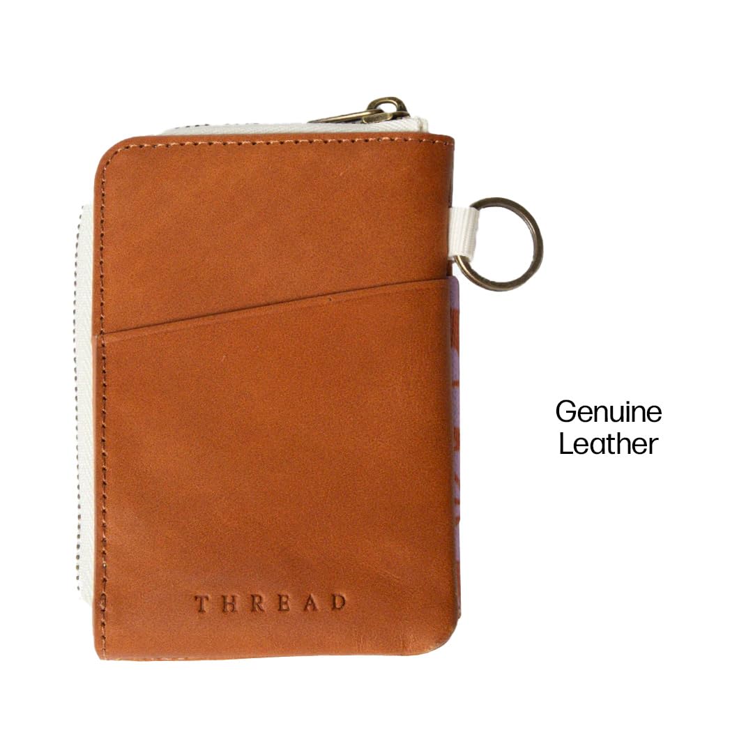 Thread Wallets RFID Blocking Leather Zip Wallet with Card Holder for Men and Women (Emmeline)