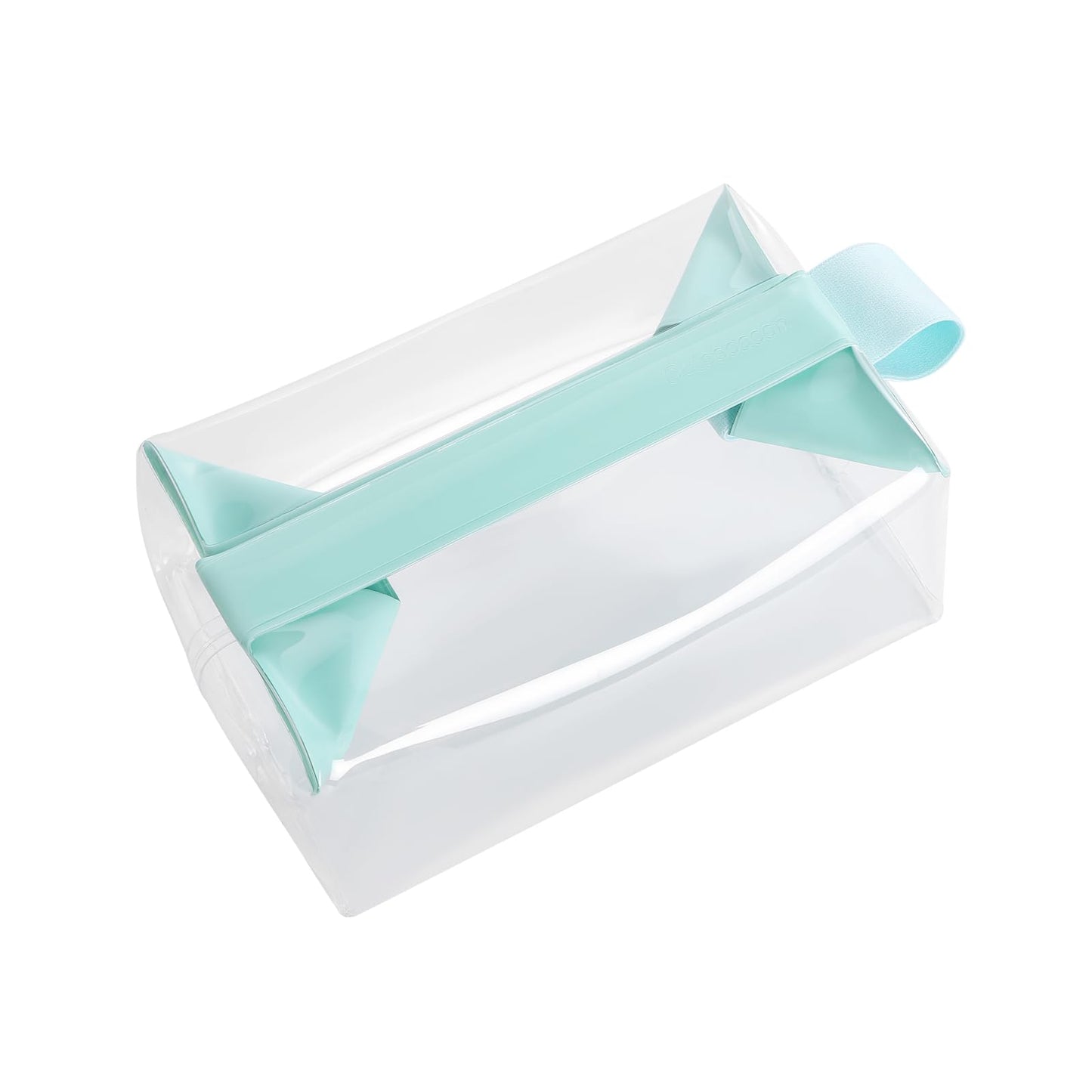 Clear Toiletry Bag with Magnetic Closure, 0.7mm Thick Structured TPU Travel Organizer, Transparent Cosmetic Bag for Toiletries, Makeup and Daily Essentials with Modern Color Trim(Sage Green Trim)