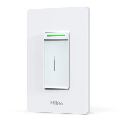 Milfra Smart Light Switch-Smart WiFi Switch 2.4Ghz Compatible with Alexa, Google Assistant,Remote Control/Voice Control and Schedule, Neutral Wire Required, Single-Pole, No Hub Required (4 Pack)