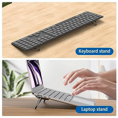 Portable Invisible Laptop Stand, Mini Aluminum Cooling Pad,Computer Keyboard Mount Kickstand,Ergonomic Lightweight Laptop Desk Stand (1pack（2pcs）)