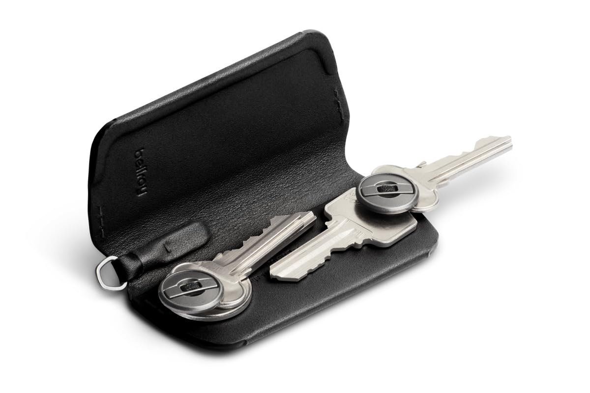 Bellroy Key Cover Plus – Third Edition (Leather Key Holder, Holds 4 – 8 Keys) - Black