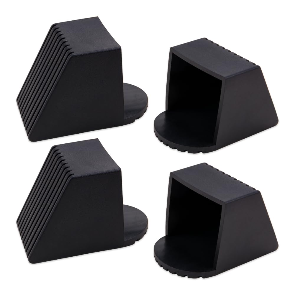 Comidox 4Pcs Premium Plastic Fitness Equipment End Caps Slip-Resistant Square Tube Sleeve Replacement Caps for Gym Equipment Office Furniture Storage Racks Protection