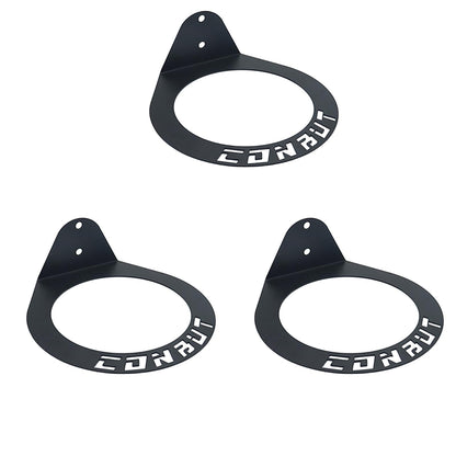 CONBUT Medicine Ball Rack Exercise Ball Holder Wall Mount, Medicine Ball Storage, 8.8 Inch Inside Diameter Exercise Ball Storage for Gym Exercise Sports Garage Home Commercial Accessory (3pcs)