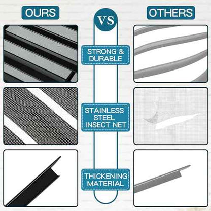 Gisafai 2 Pcs 12" x 18" Gable Vent Aluminum Alloy Wall Vents Shed Attic Vent with Screen Return Air Grill with Screws, for Ventilation Exterior Doors Wall House (Black)