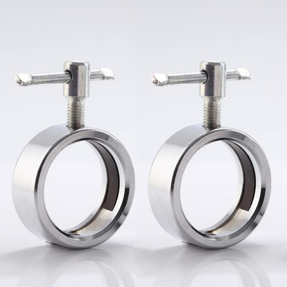 Fox Baby Barbell Collars,Pair of Quick Release Stainless Steel 2 inch Olympic Weight Bar Plate Locks Collar Clips Barbell clamp for Fitness Workout Weightlifting Training