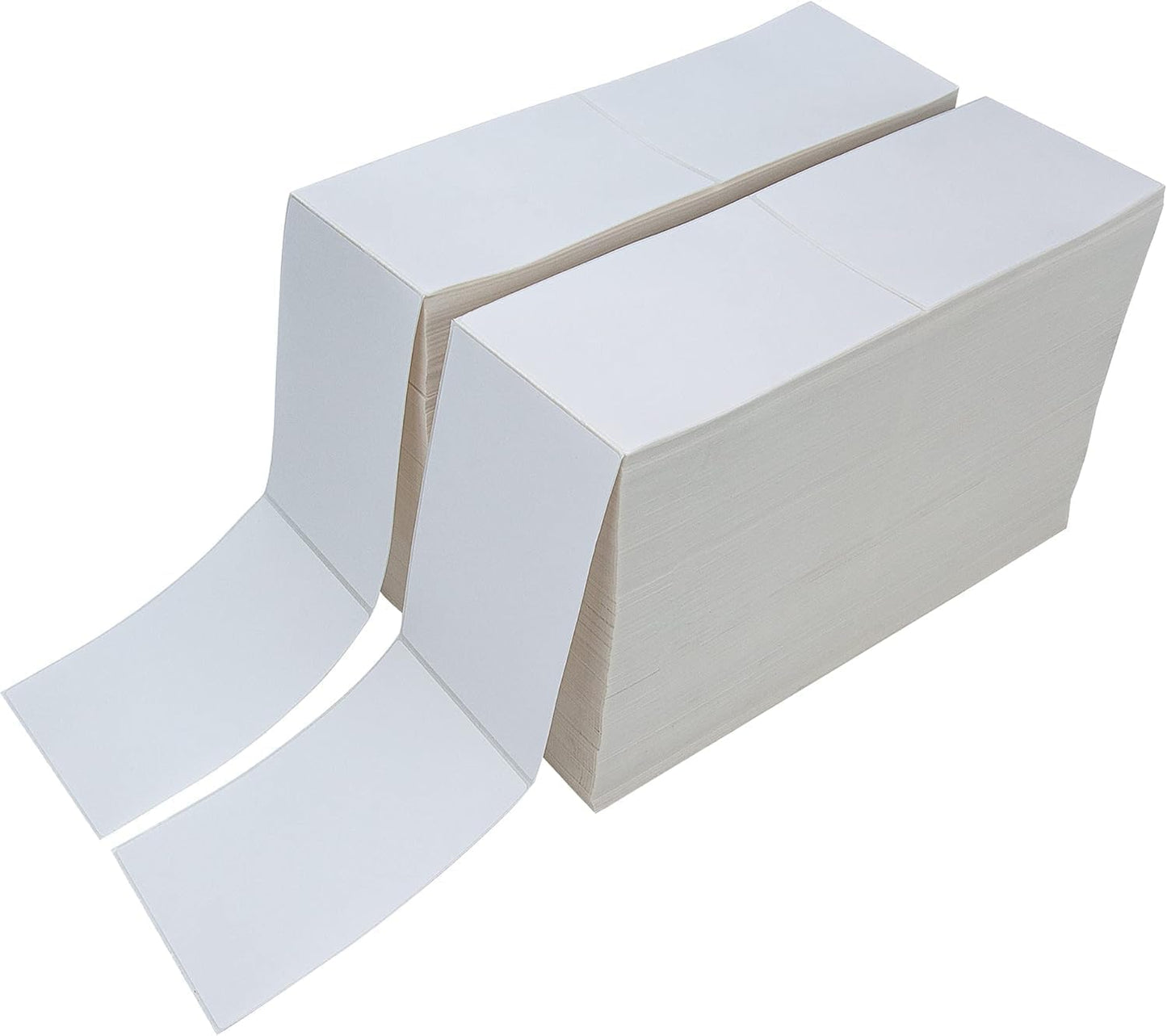 L LIKED 4000 4x6 Thermal Shipping Labels Fanfold, Direct Thermal Printer Labels Compatible with Zebra Rollo - Perforated Strong Adhesive
