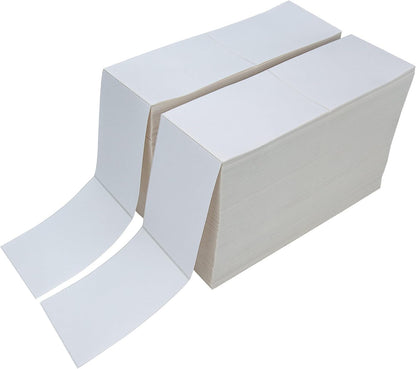 L LIKED 4000 4x6 Thermal Shipping Labels Fanfold, Direct Thermal Printer Labels Compatible with Zebra Rollo - Perforated Strong Adhesive