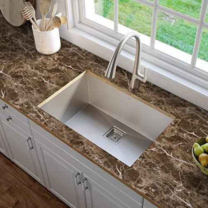 practicalWs Brown Marble Contact Paper Granite Peel and Stick Countertops 17.7in ¡¿ 118in Self-Adhesive Vinyl Waterproof Wallpaper for Kitchen Cabinet Bathroom Shelf Liner Wall Decorative