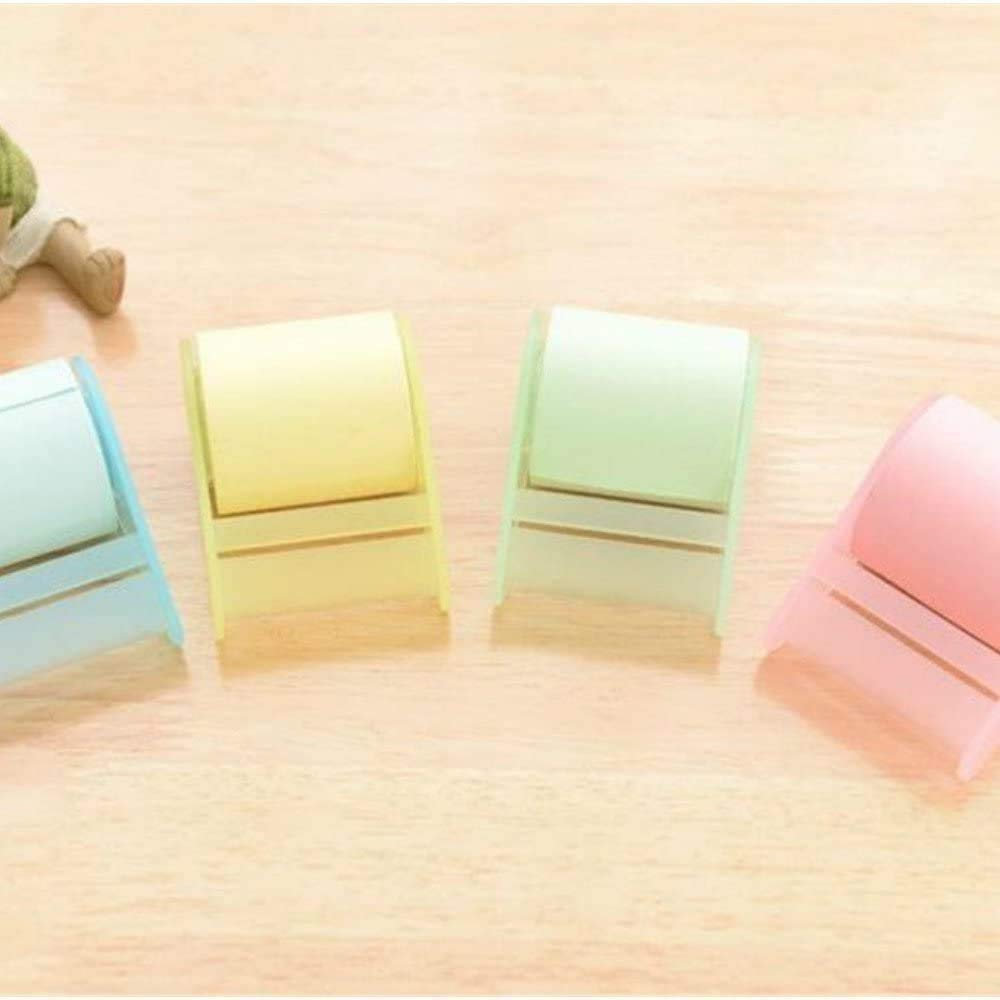 Sourcemall Full Adhesive Roll Sticky Notes, Self-Stick Notes,Width x Length 2 x 300 Inches, 4 Rolls/Pack (Four Colors with Dispensers)
