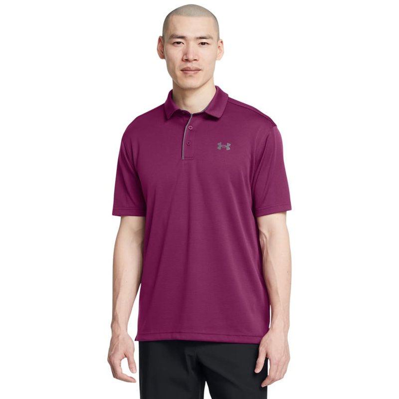 Under Armour Men's Tech Golf Polo, (505) Purple Gemini / / Pitch Gray, X-Large Tall