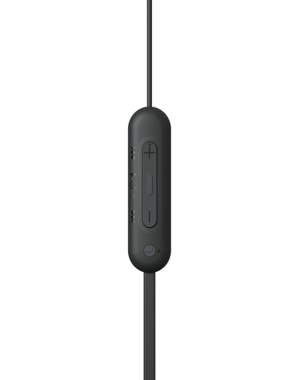 Sony WI-C100 Wireless in-Ear Bluetooth Headphones with 25 Hours Battery Life, Clear Sound, Lightweight Design, IPX4 Water Resistance, Hands-Free Calling, Compatible with Android & iOS – Black