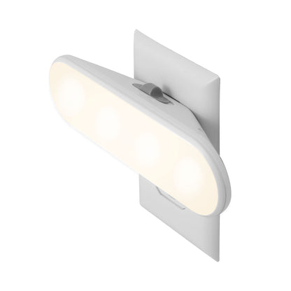 GE Ultrabrite LED Light Bar Night Lights Plug Into Wall Room Decor Ambient Lighting Dusk to Dawn Sensor Bright Nightlight, White, 100 Lumens, 2 Pack