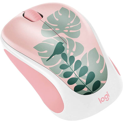 Logitech - Design Collection Limited Edition Wireless Compact Mouse with Colorful Designs - Golden Garden