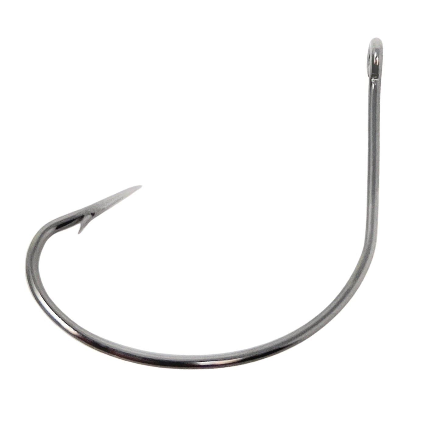 Reaction Tackle Wide Gap Wacky Hooks, Weedless Worm Hooks for Bass, High Carbon Steel Hooks for Stick Worm Soft Plastics, Neko Rig and Finesse Fishing - Size 2/0 Standard (25-Pack)