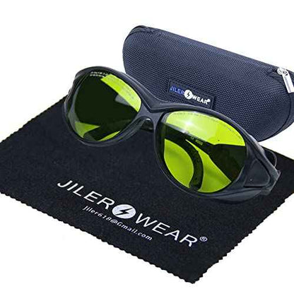 180-420 &740-1100nm Laser Safety Glassess 808nm Laser Engraving Protective Goggles,980nm, 1064nm Industrial Laser Protective Glasses,Professional OD6+ YAG,Semi-Conductor, Fiber Laser Safety Glassess