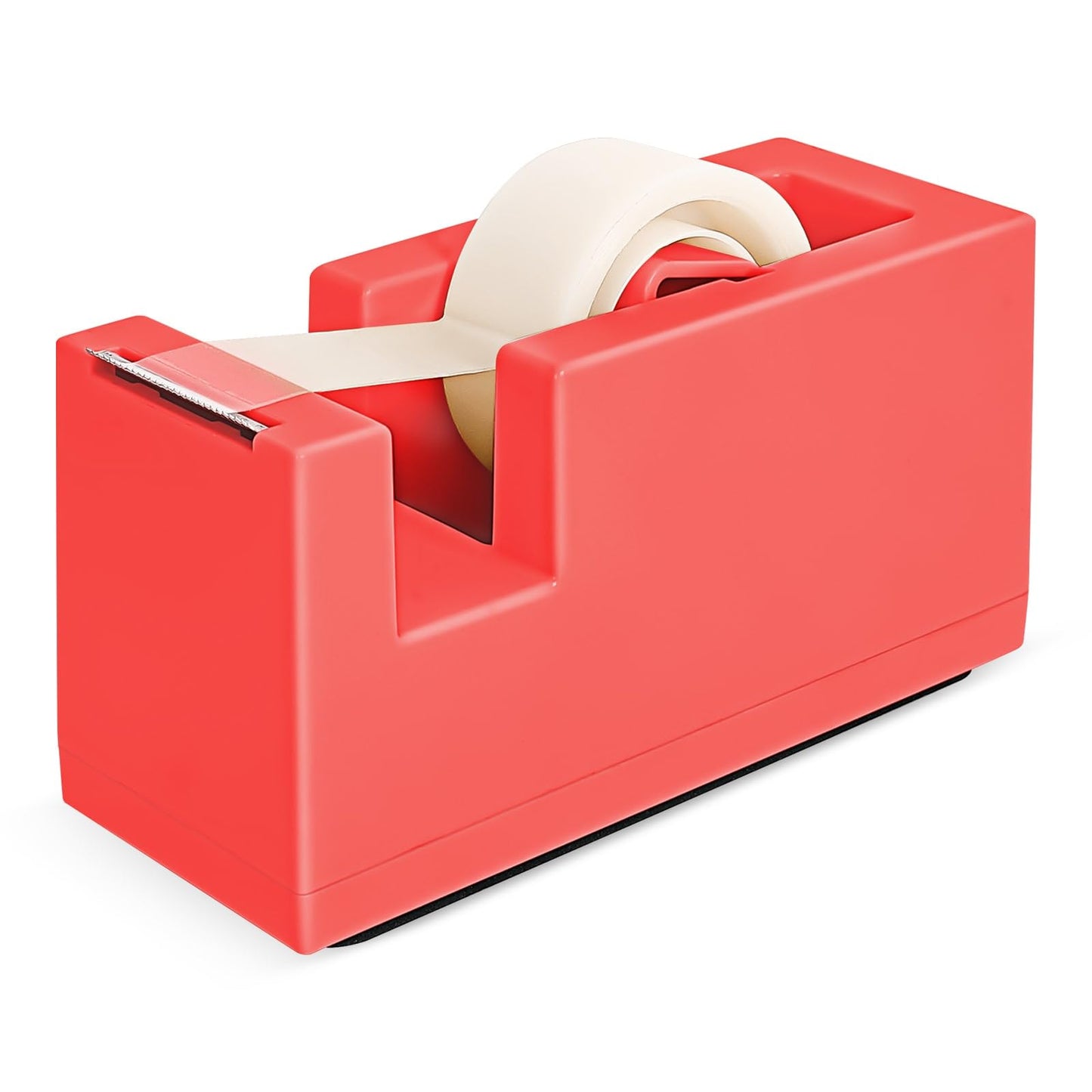 1 Desktop Stapler & 1 Tape Dispenser - 25 Sheet Capacity with 830 Staples and Staple Remover, Non-Slip for Office,School, Home & Classroom, Orange(Tape not Included)