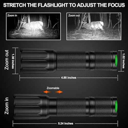 ULTRAFIRE IR Illuminator Flashlight,850nm LED IR Flashlight for Night Vision,Long Range Mini Tactical Infrared Illuminator,Focus Adjustable for Night Hunting, Observation, Search X1Pro