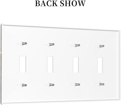 Decorative Art Light Switch Covers Gilded Bloom Quad Toggle 4 Gang Wall Plate Switch plate Electrical Faceplate for Home Decor