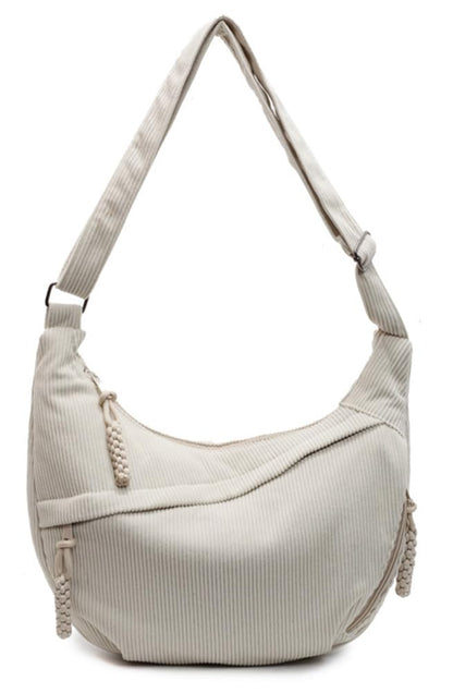 Nylon Crescent Crossbody Bag for Women Shoulder Tote Handbag Casual Sling Bag Dumpling Purse Bag for Outdoor Travel