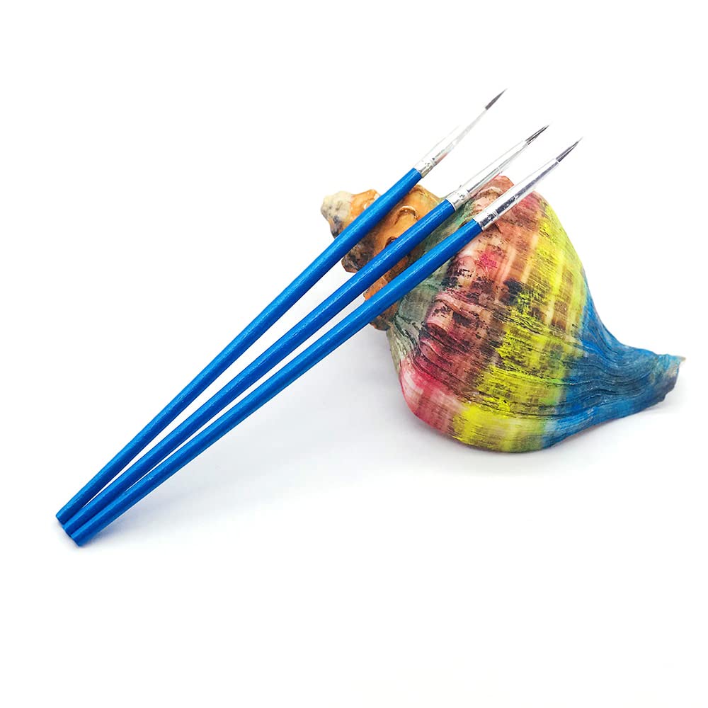 60 Pack Pointed Round Painting Brush,Hand Made Thread Drawing Brush,Detail,Nail Brushes for Detail and Miniature Drawing,Painting,Coloring by Acrylic, Oil and Watercolor (M(#00))