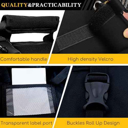 Roll Up Tool Bag - Portable Tool Bags with Multiple Pockets, Durable Tool Bag Organizer for DIY/Mechanics/Car Repair - Compact Tool Organizer Bag - Ideal Tool Bags for Men Outdoor Adventures