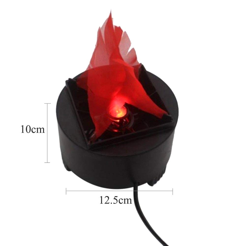 Homonic Led Mini 3D Flickering Flame Light - Electronic Night Light With Realistic Silk Effect for Christmas Indoor Campfire Party Decoration, US Plug