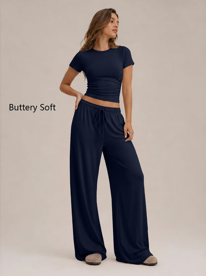 Trendy Queen Womens 2 Two Piece Set 2026 Summer Workout Vacation Gym Clothes Spring Fashion Lounge Matching Airport Travel Outfit Resort Wear Fitness Athleisure Clothing