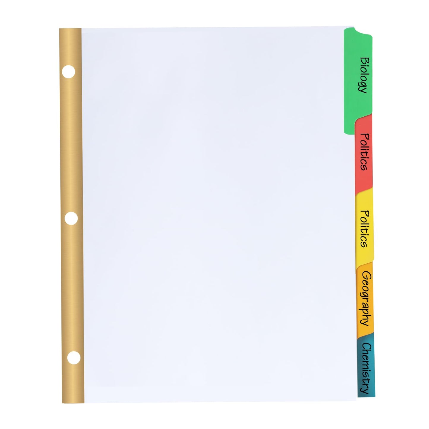 Binder Divider, PANDRI 120 Pack Binder Index White Dividers with 5 Tabs, Letter Size Paper Binder Divider for School Office Home Business